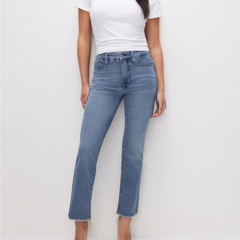 Good American Good Petite Straight Leg Jean Size 12